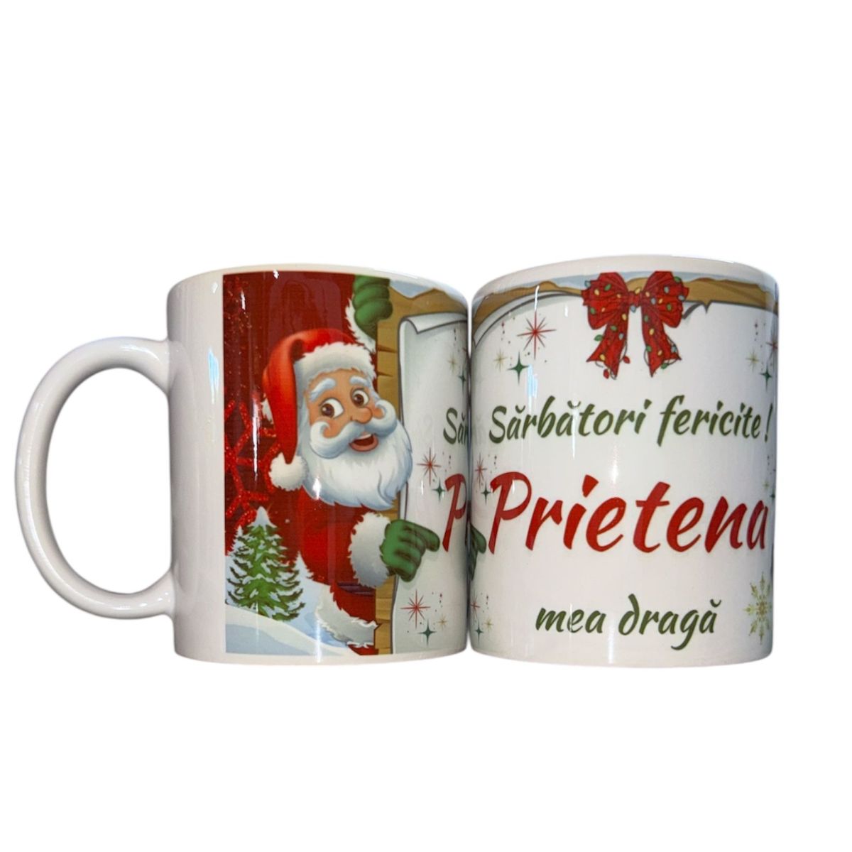 Set căni Crăciun ,en gros ,pentru Prietena 12/set 330ml
