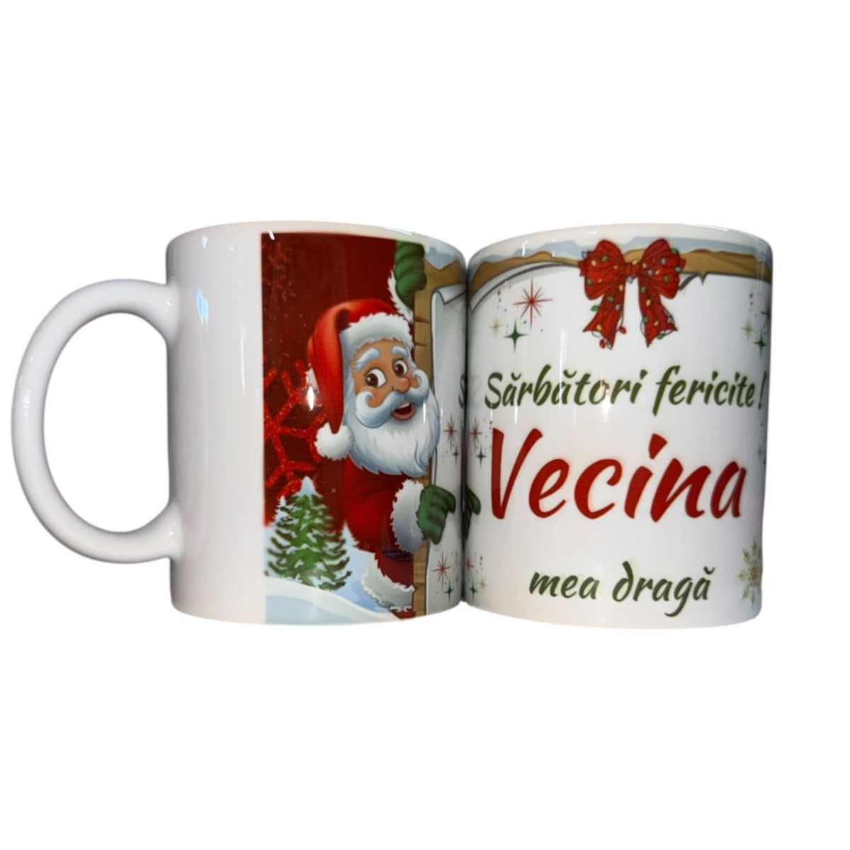 Set căni Crăciun ,en gros ,pentru Vecina 12/set 330ml