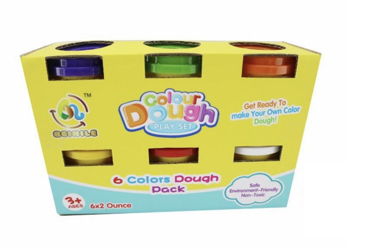 Set Plastilină Colorată 6 Culori Engros – Non-Toxic – 6x2 oz – Jucărie Creativă 3+ ani