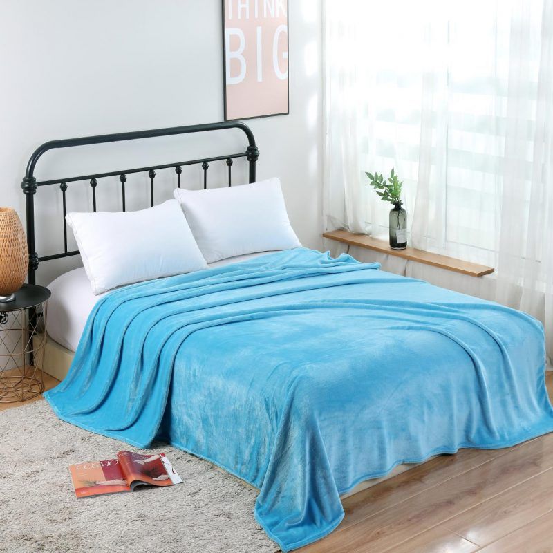 Patura Cocolino pentru Pat Dublu, UNI, 200 x 230 cm, BABY BLUE