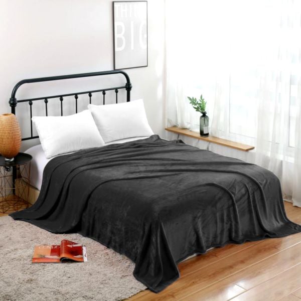 Patura Cocolino pentru Pat Dublu, UNI, 200 x 230 cm, GRI INGHIS