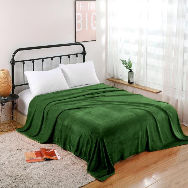 Patura Cocolino pentru Pat Dublu, UNI, 200 x 230 cm, VERDE