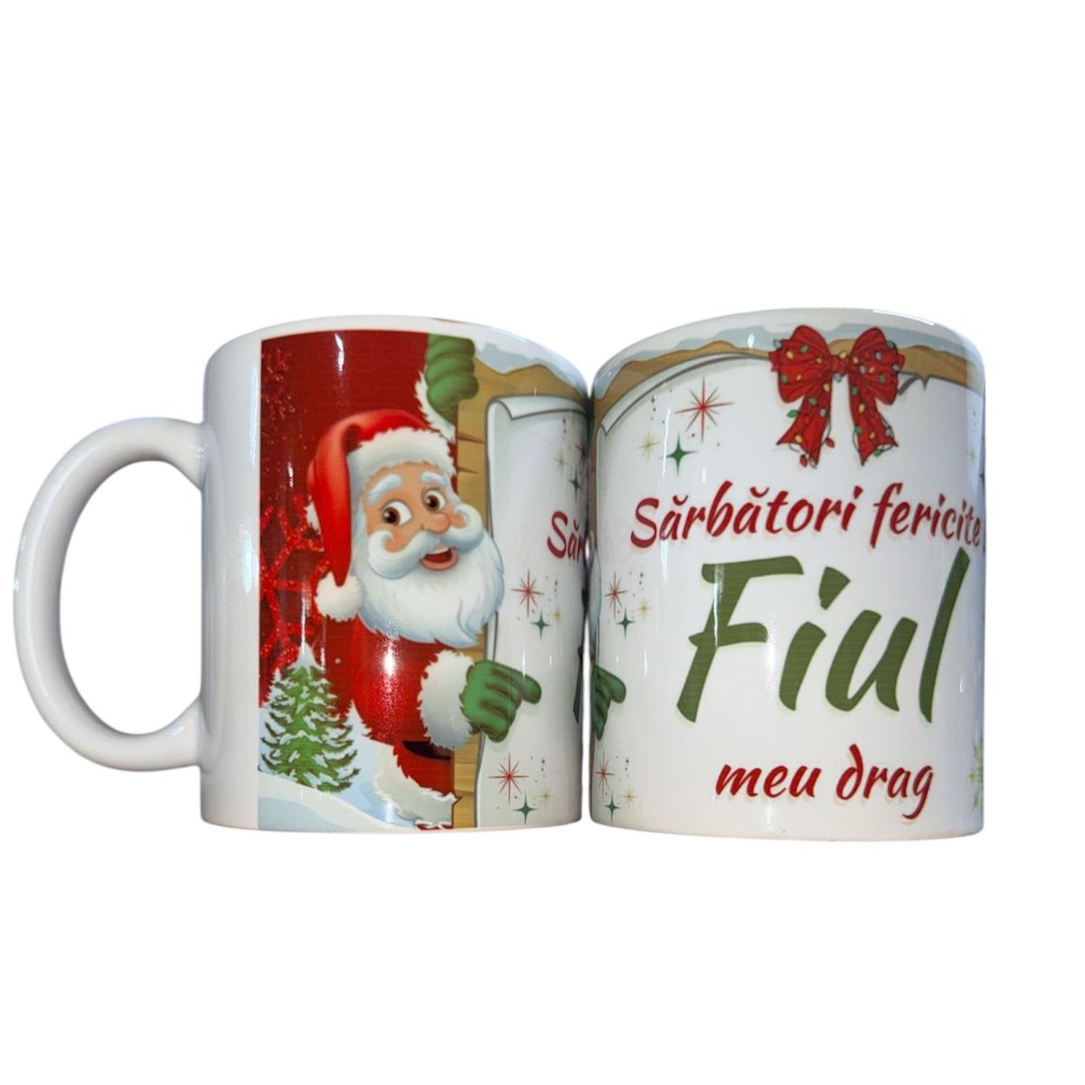 Set căni Crăciun ,en gros ,pentru Fiul 12/set 330ml