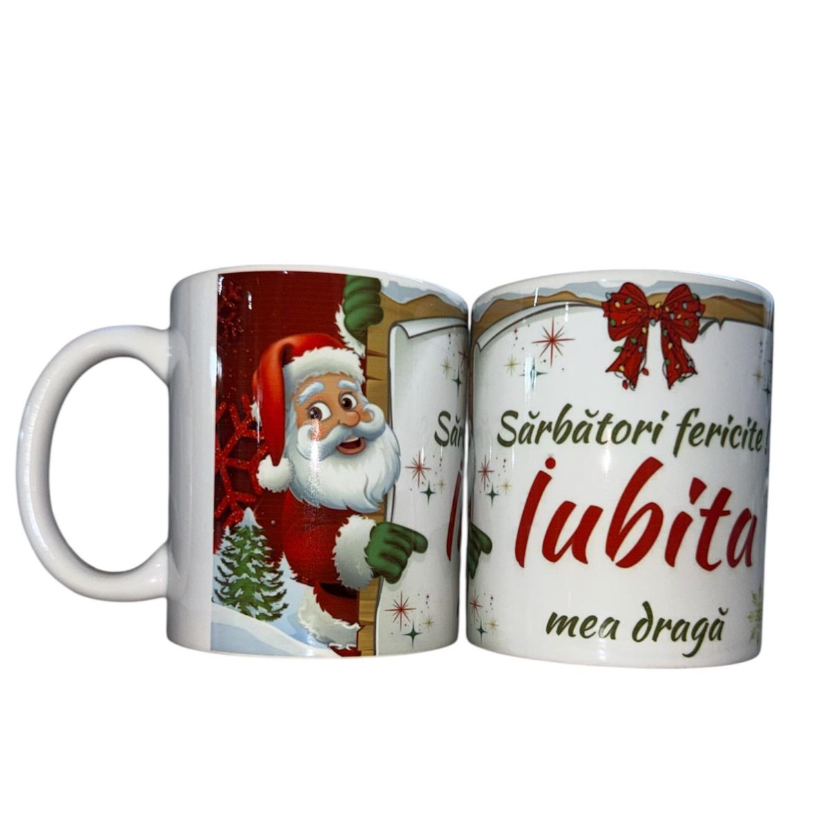 Set căni Crăciun ,en gros ,pentru Iubita 12/set 330ml