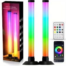 Set 2 Bara cu LED RGB, cu Aplicatie/Comanda de La Distanta, Lumini Inteligente, Trei Moduri de Control, Conexiune Bluetooth, Sincronizare Muzicala, pentru Jocuri, PC, pentru Divertisment, TV, Multicolor, angro engros