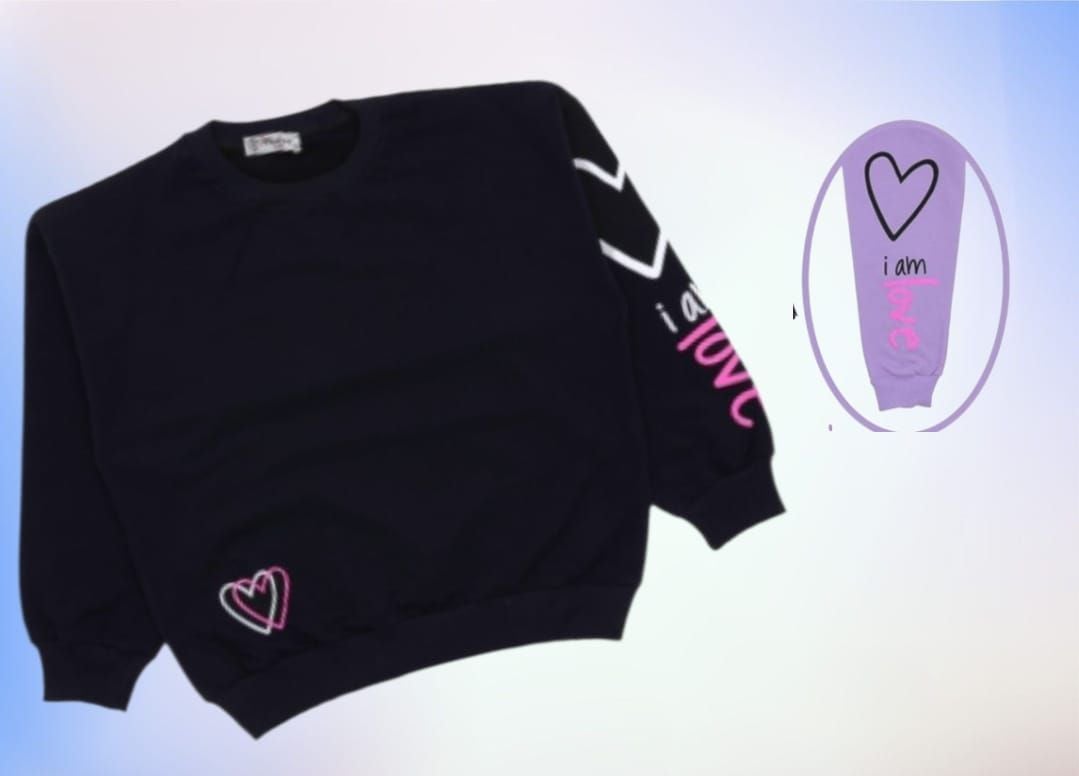 BLUZA de fete din bumbac vatuit, 8-12 ani, 4/set engros