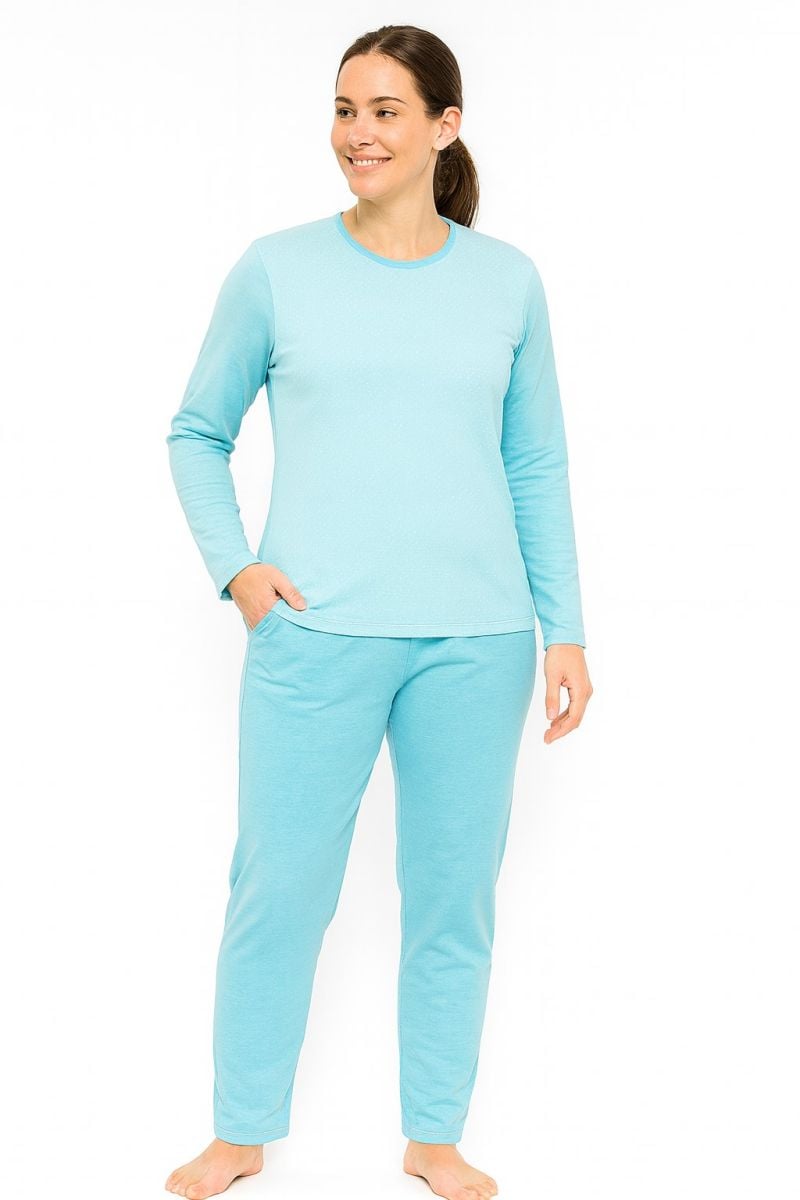 Pijamale Damă En-Gros cu Buzunare – Bumbac, Single Jersey, Fabricate în România