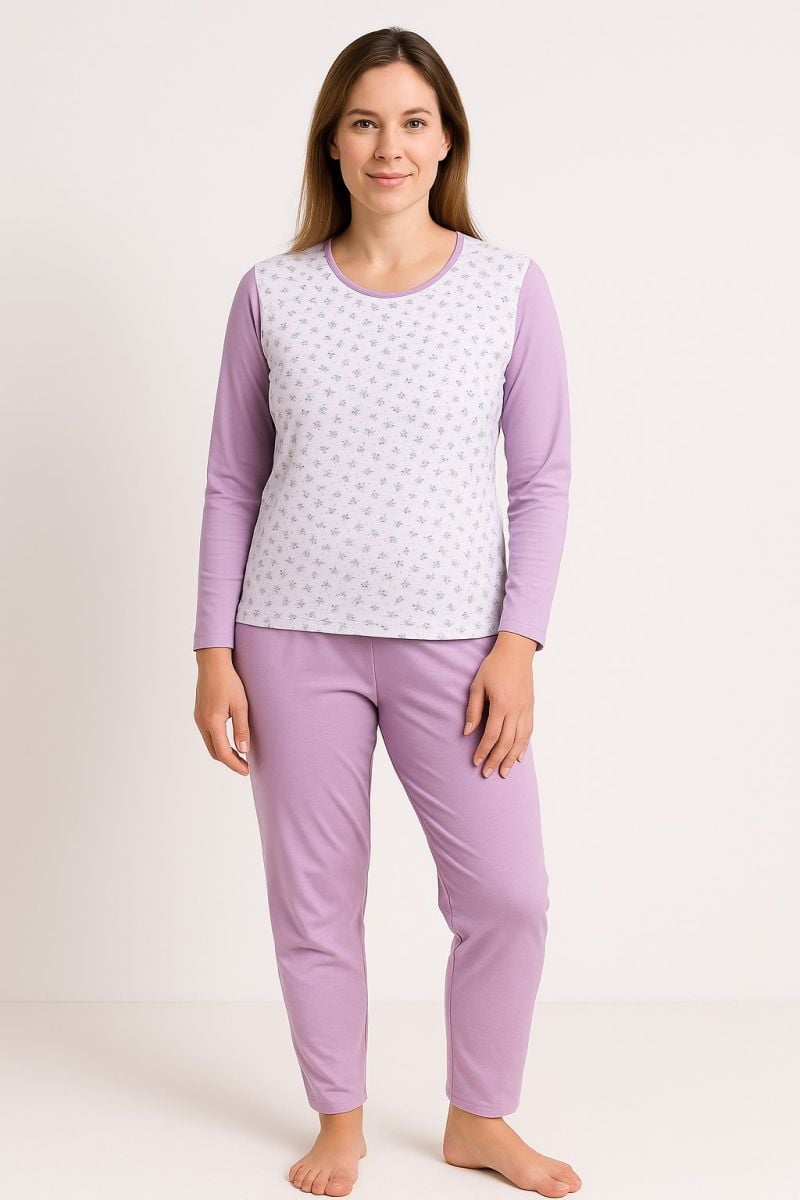 Pijamale Damă En-Gros cu Buzunare – Bumbac, Single Jersey, Fabricate în România
