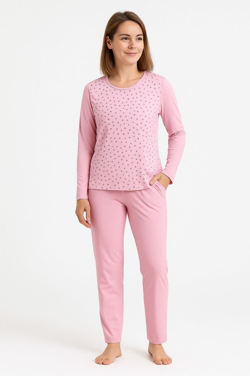 Pijamale Damă En-Gros cu Buzunare – Bumbac, Single Jersey, Fabricate în România