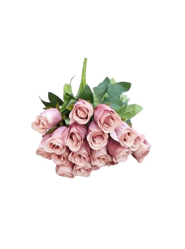 Flori artificiale Engros Buchet 18 trandafiri – 41 cm, tije sârmă, material textil