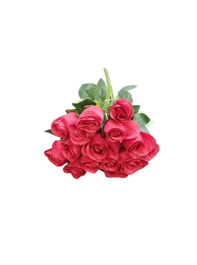 Flori artificiale Engros Buchet 18 trandafiri – 41 cm, tije sârmă, material textil