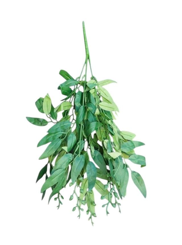 Flori artificiale Engros Ramura ruscus artificial – 50cm model cu frunze lungi și boboci fini