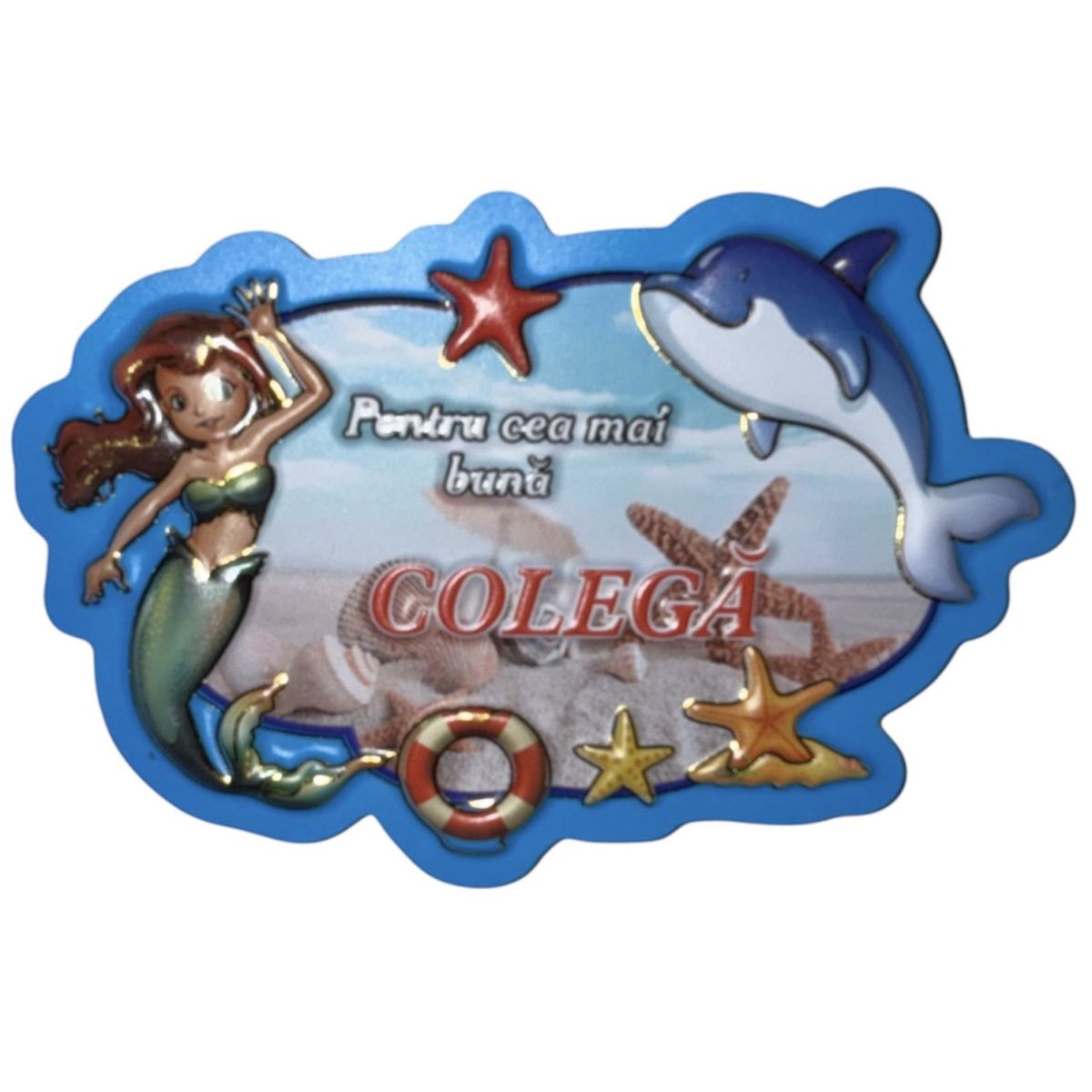 Magnet decorativ en gros cu mesaj 3D pentru COLEGA 12/set