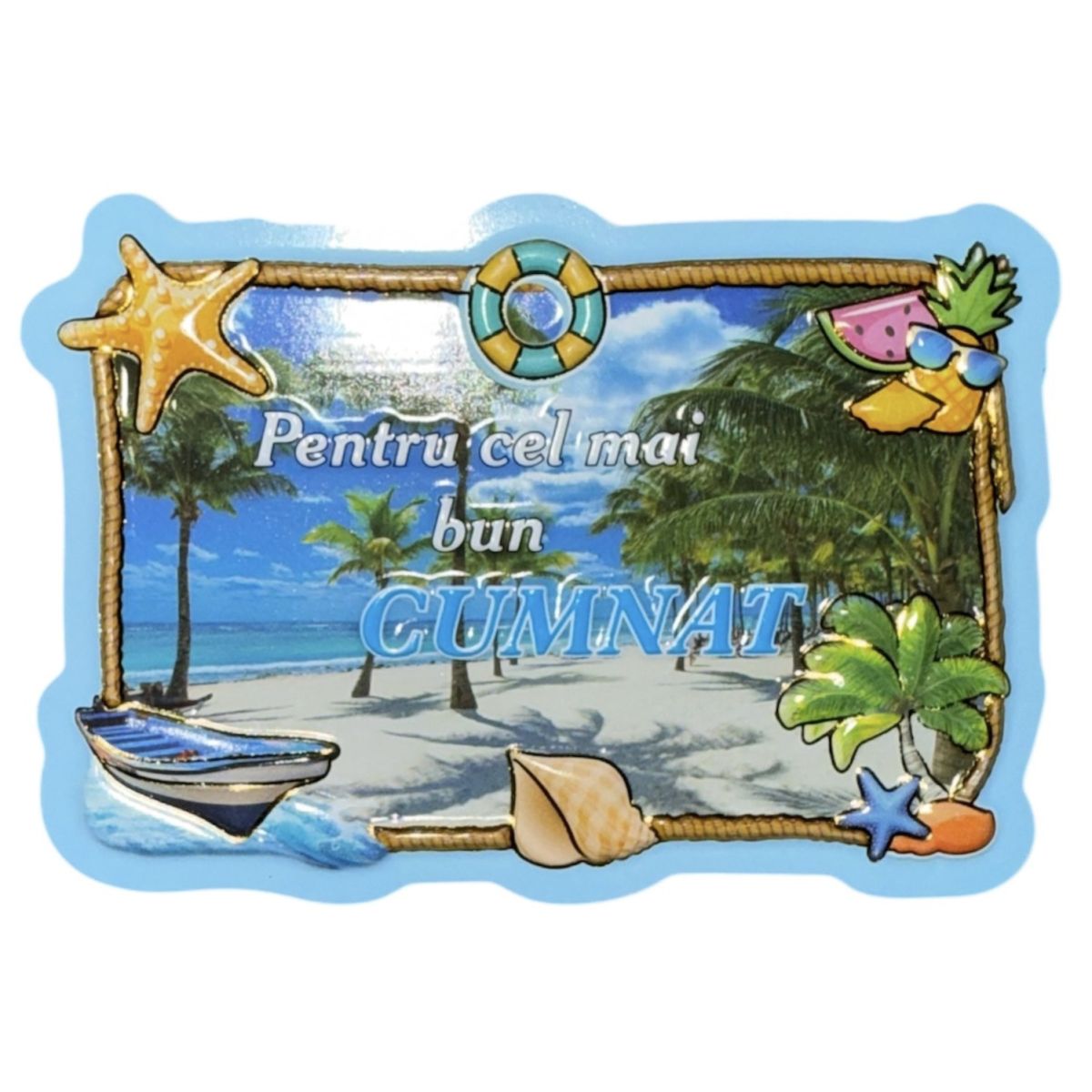 Magnet decorativ en gros cu mesaj 3D pentru CUMNAT 12/set