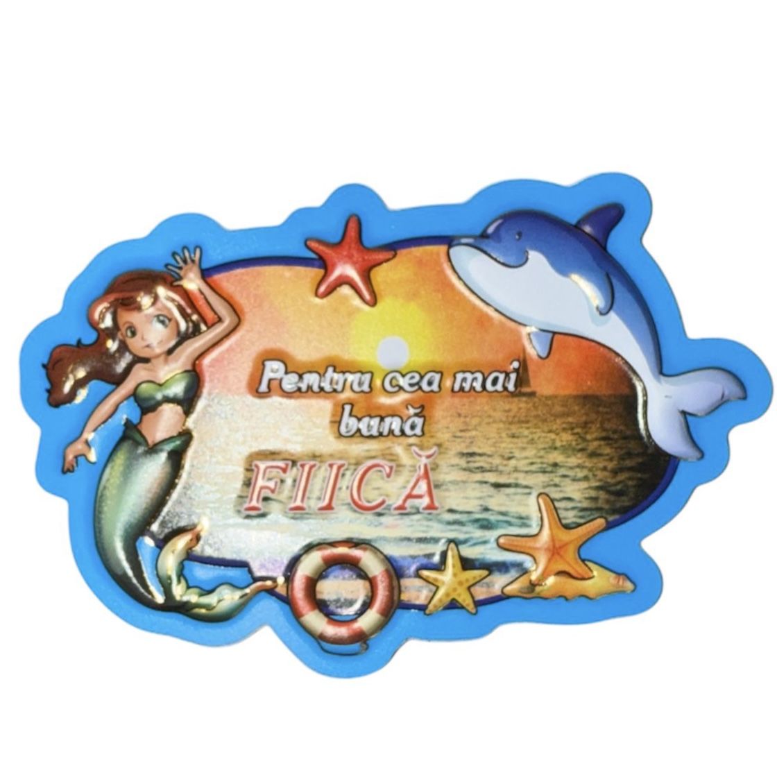 Magnet decorativ en gros cu mesaj 3D pentru FIICA 12/set
