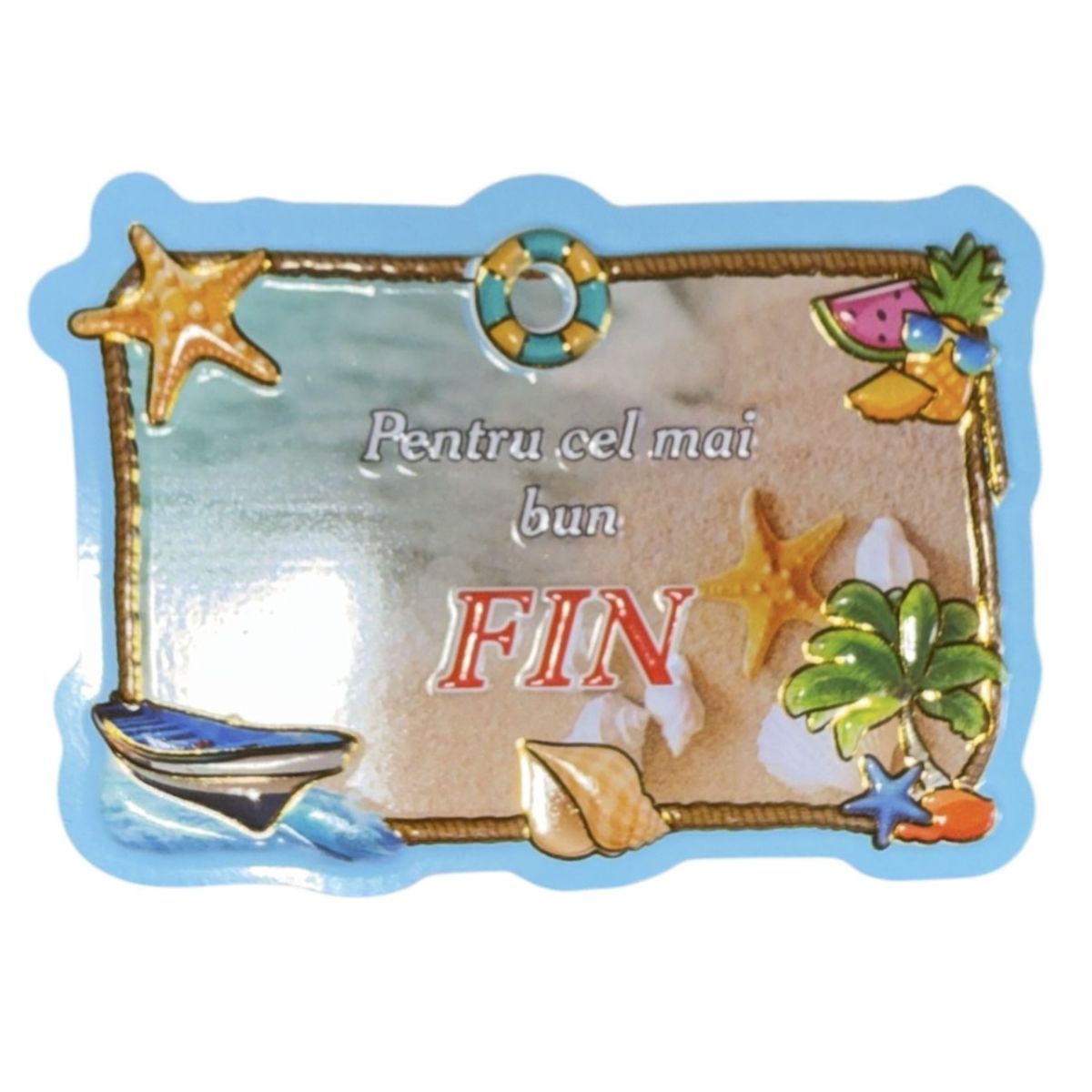 Magnet decorativ en gros cu mesaj 3D pentru FIN 12/set