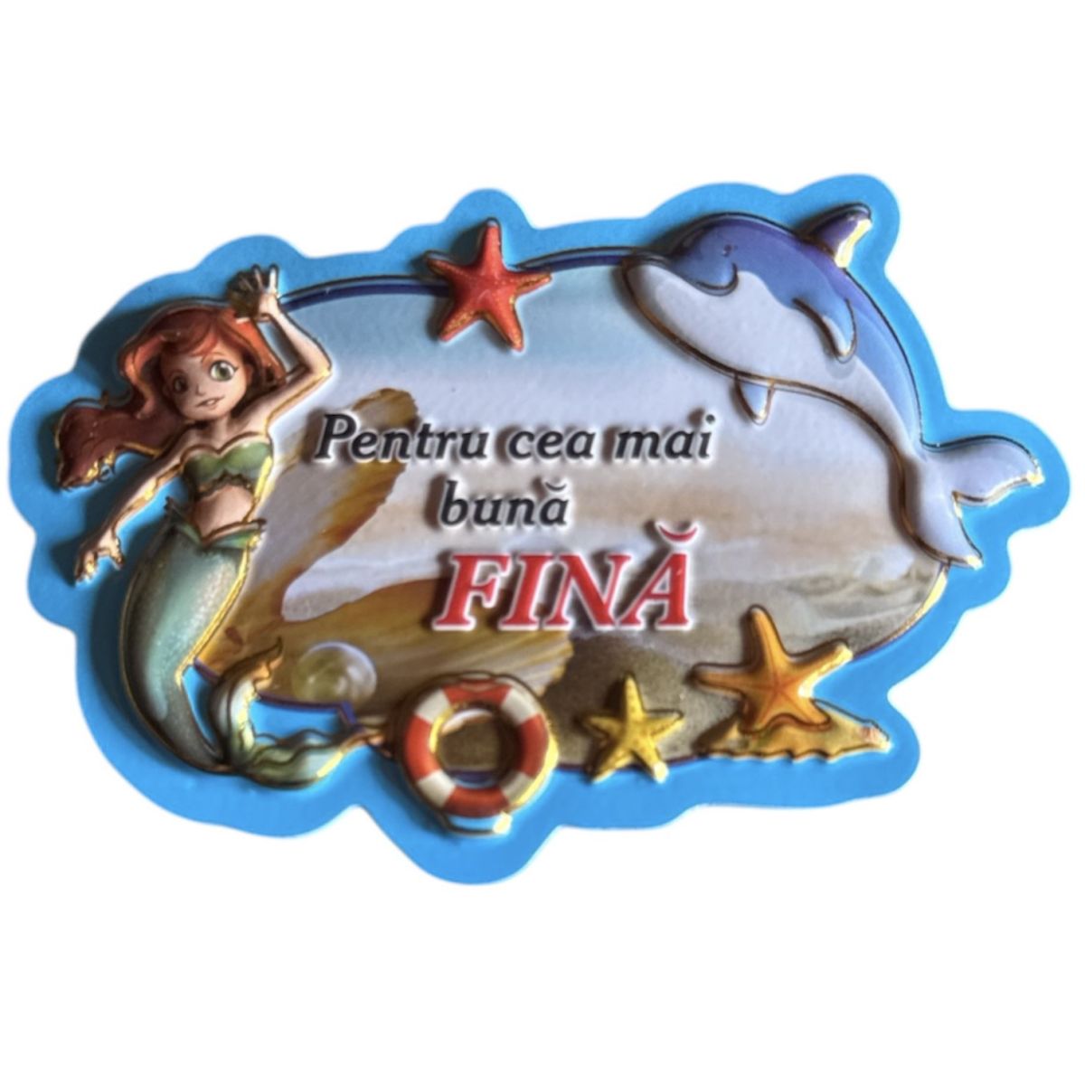 Magnet decorativ en gros cu mesaj 3D pentru FINA 12/set
