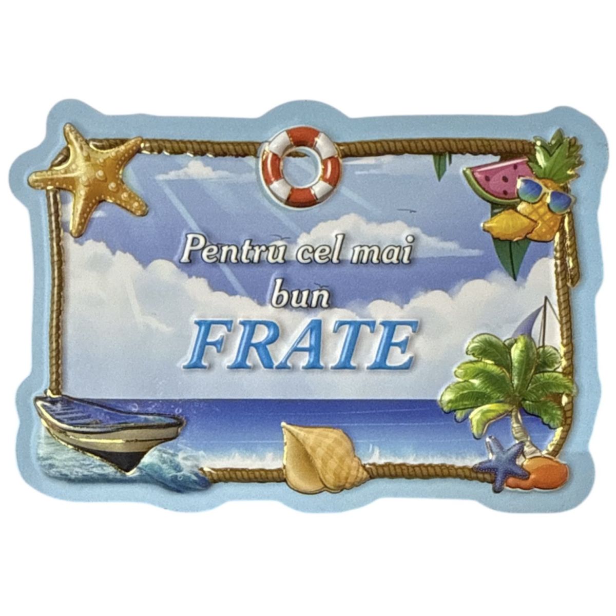 Magnet decorativ en gros cu mesaj 3D pentru FRATE 12/set