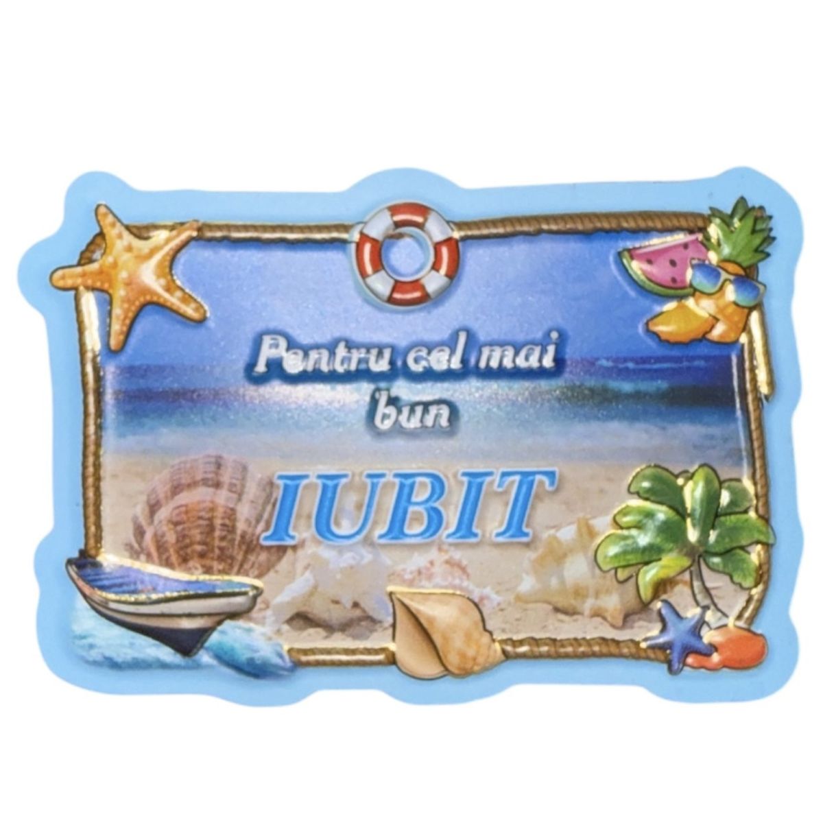 Magnet decorativ en gros cu mesaj 3D pentru IUBIT 12/set