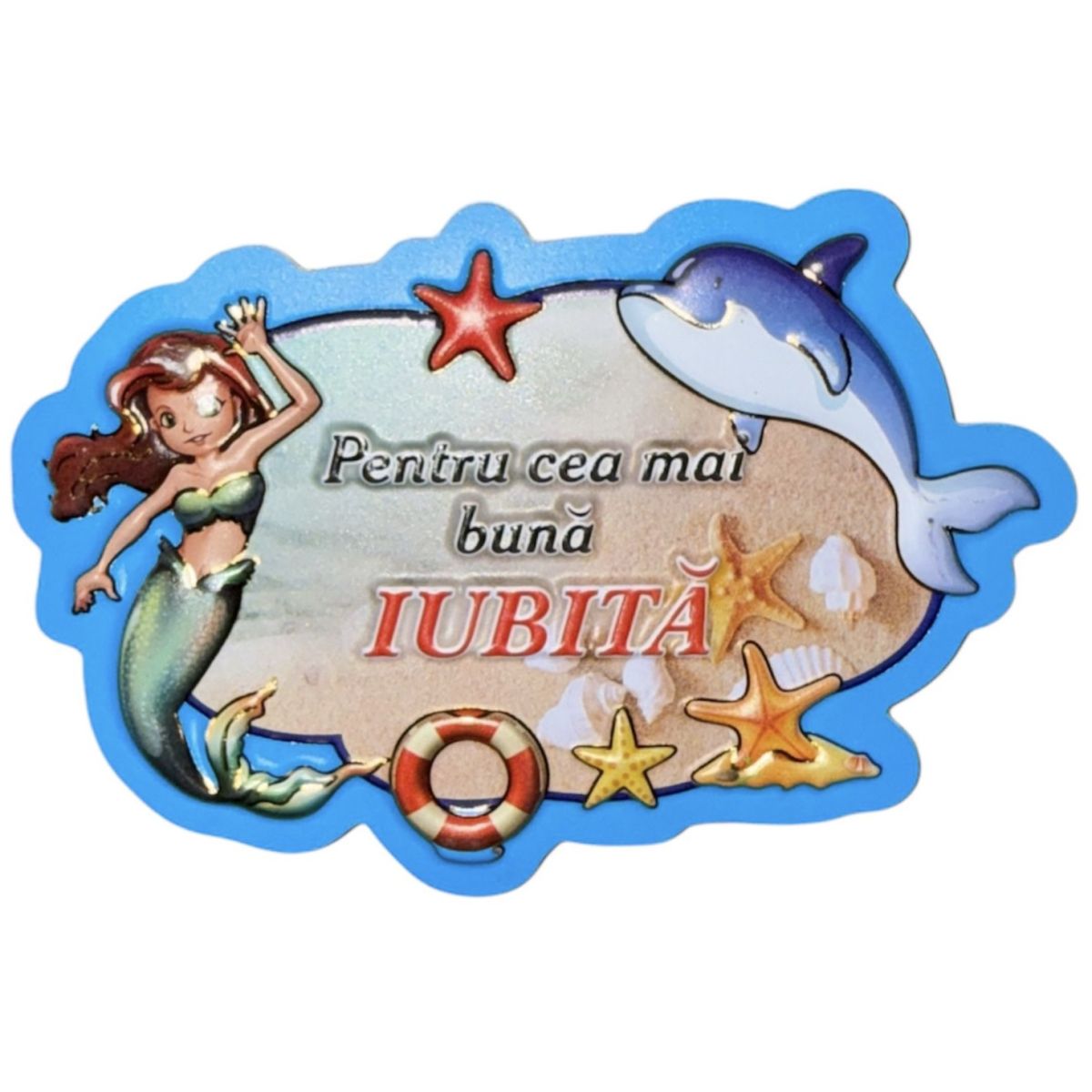 Magnet decorativ en gros cu mesaj 3D pentru IUBITA 12/set