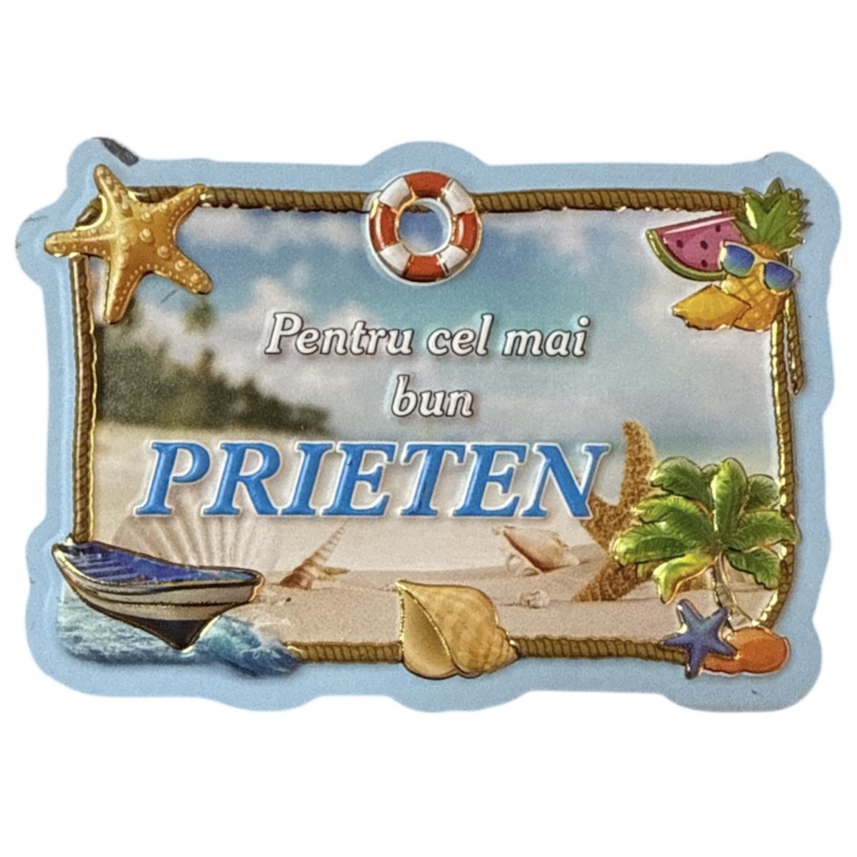 Magnet decorativ en gros cu mesaj 3D pentru PRIETEN 12/set