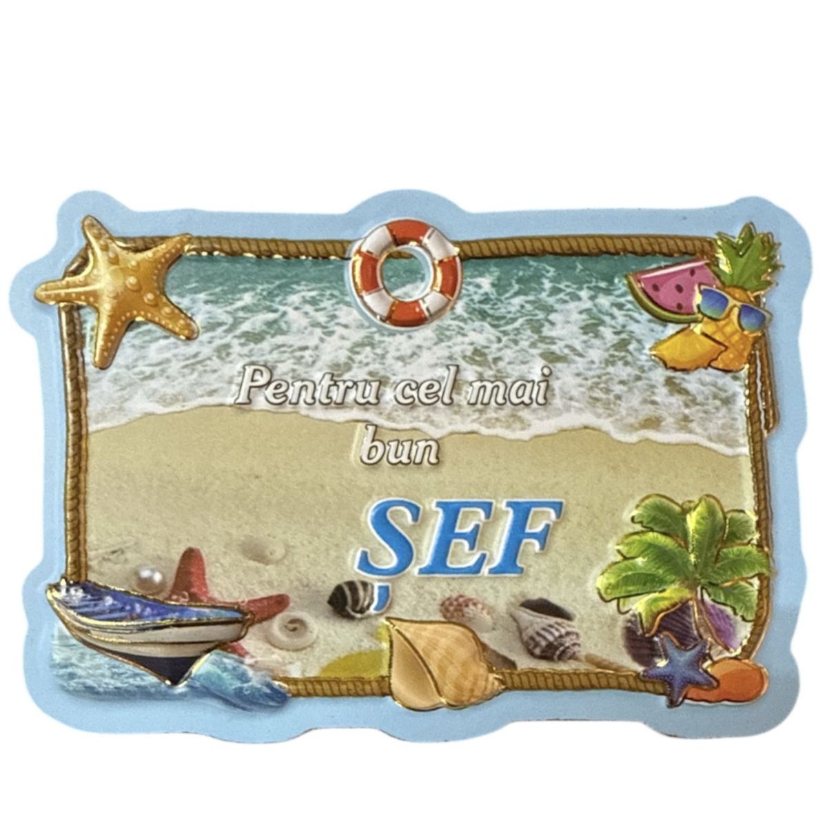 Magnet decorativ en gros cu mesaj 3D pentru ȘEF 12/set