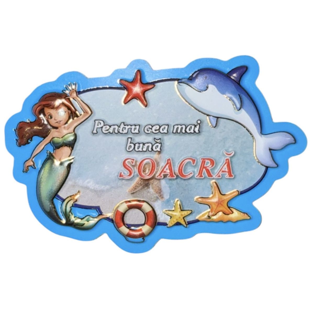 Magnet decorativ en gros cu mesaj 3D pentru SOACRA 12/set