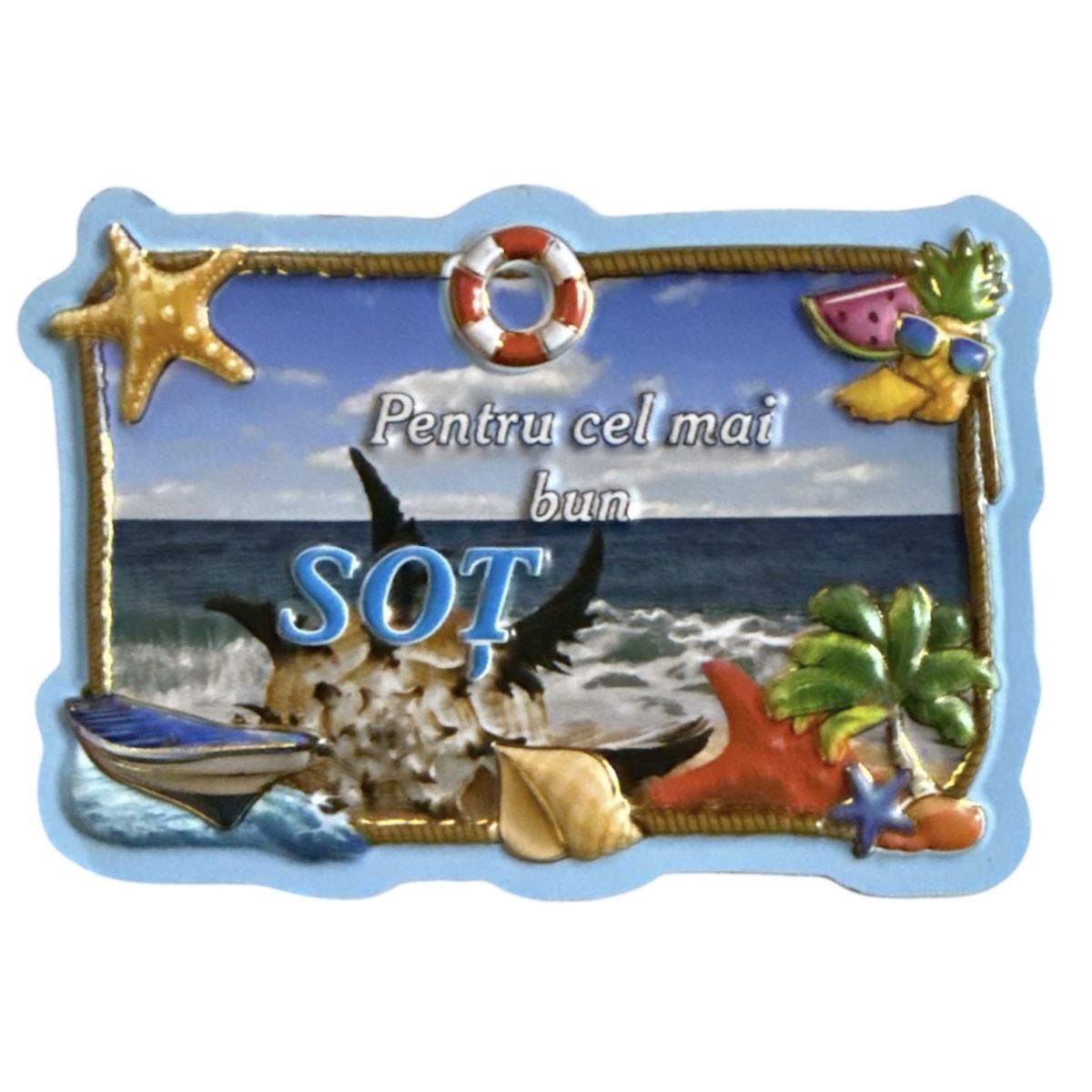 Magnet decorativ en gros cu mesaj 3D pentru SOȚ 12/set