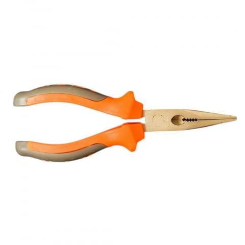 Clește cu cioc ascuțit 8” (205 mm), ergonomic, vârf subțire, portocaliu/gri en gros
