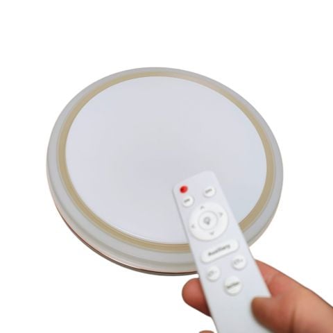 Plafoniera led jad de platina cu telecomanda 48W 35cm dimabila 3 temperaturi de culoare ajustabile 3000K/4500K/6500K,engros
