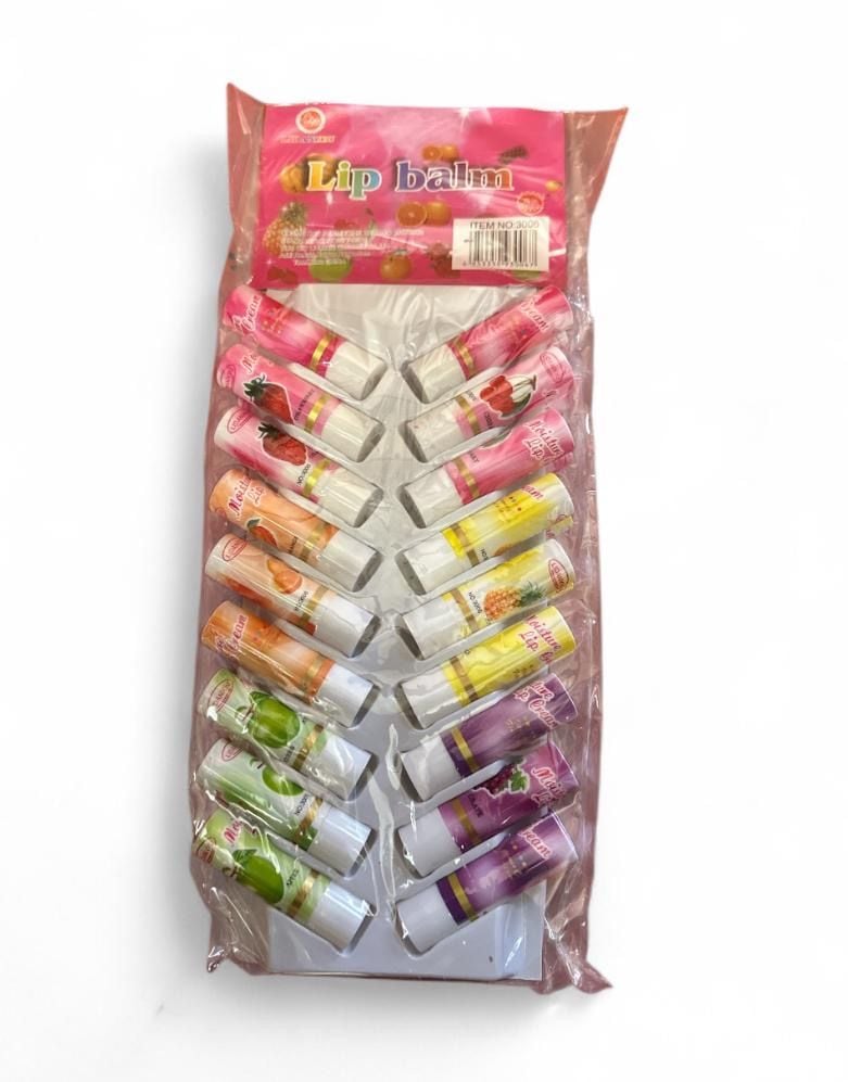 Balsam de buze fructat 36/set-Engros hidratare și protecție zilnică, 12 bucăți