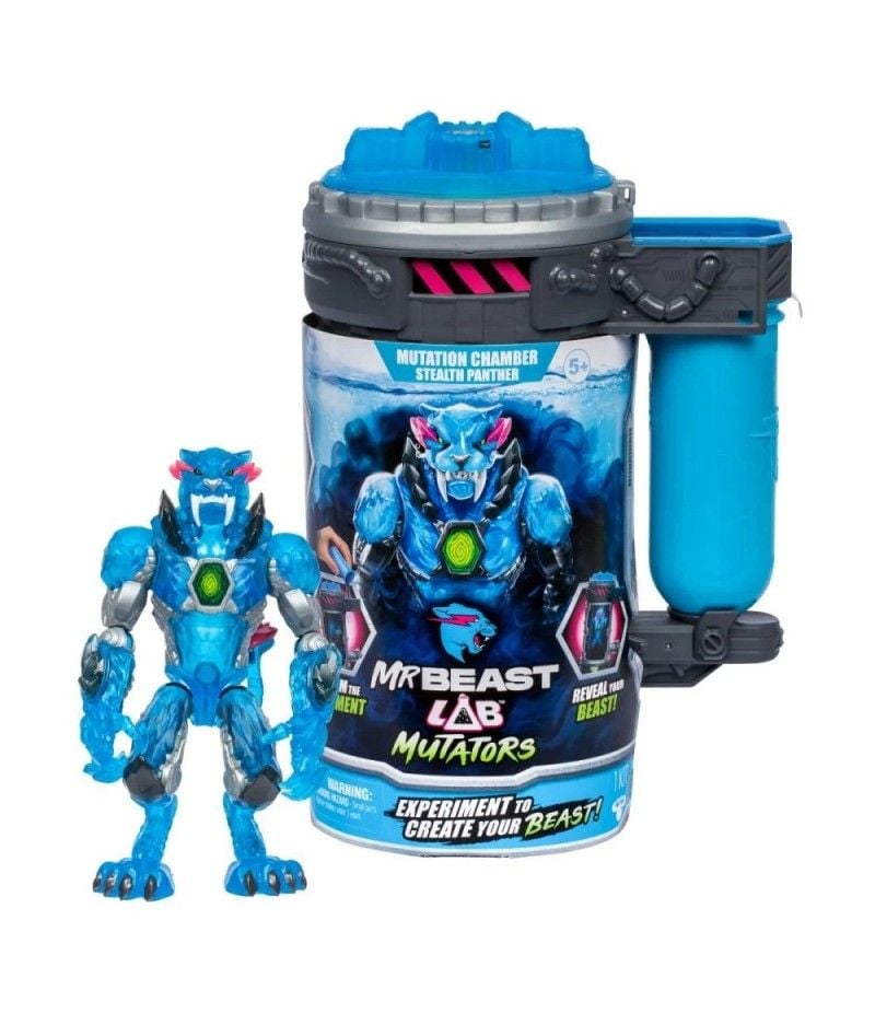 Joc Engros Creeaza propria figurina, MrBeast Lab Mutators, Stealth Panther, 13 cm