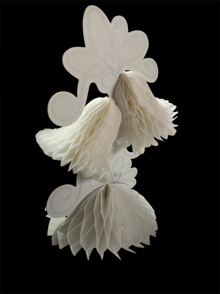 Decoratiune pentru nunta in forma de clopotei, aprox. 30 x 20 cm