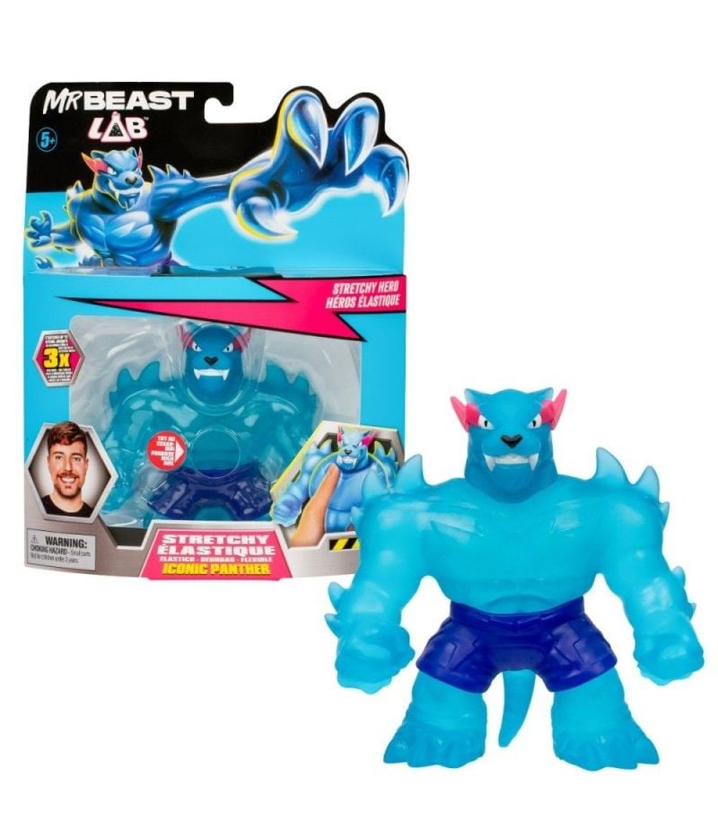 Jucarie Engros Figurina elastica, MrBeast Lab, Iconic Panther, W1, 11 cm