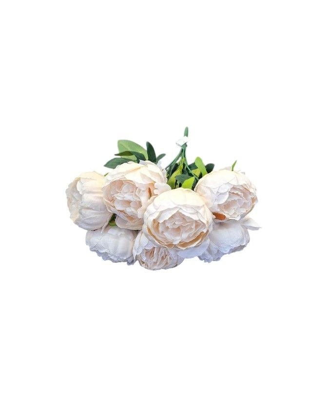 Flori artificiale Engros Buchet 7 bujori – 40 cm, aspect natural