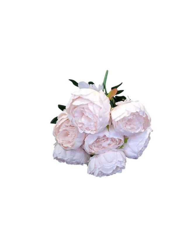Flori artificiale Engros Buchet 7 bujori – 40 cm, aspect natural