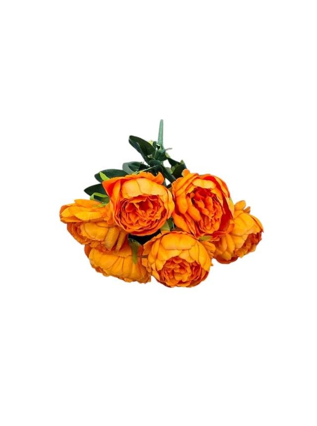 Flori artificiale Engros Buchet 7 bujori – 40 cm, aspect natural