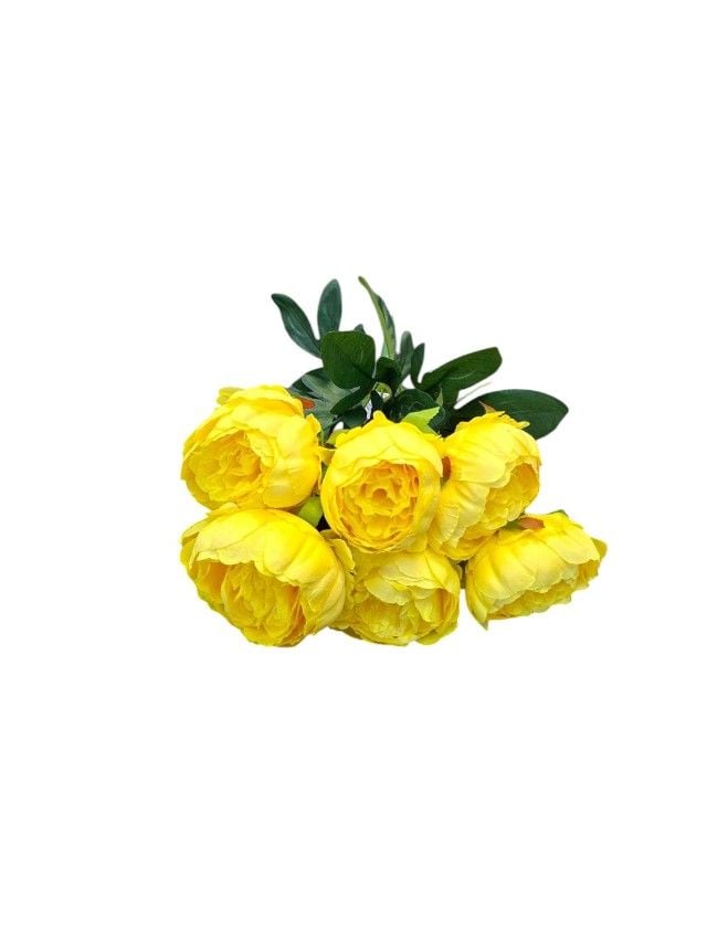 Flori artificiale Engros Buchet 7 bujori – 40 cm, aspect natural