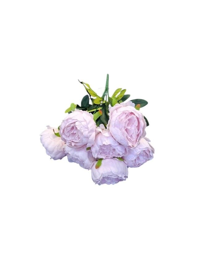 Flori artificiale Engros Buchet 7 bujori – 40 cm, aspect natural