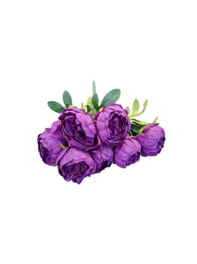 Flori artificiale Engros Buchet 7 bujori – 40 cm, aspect natural