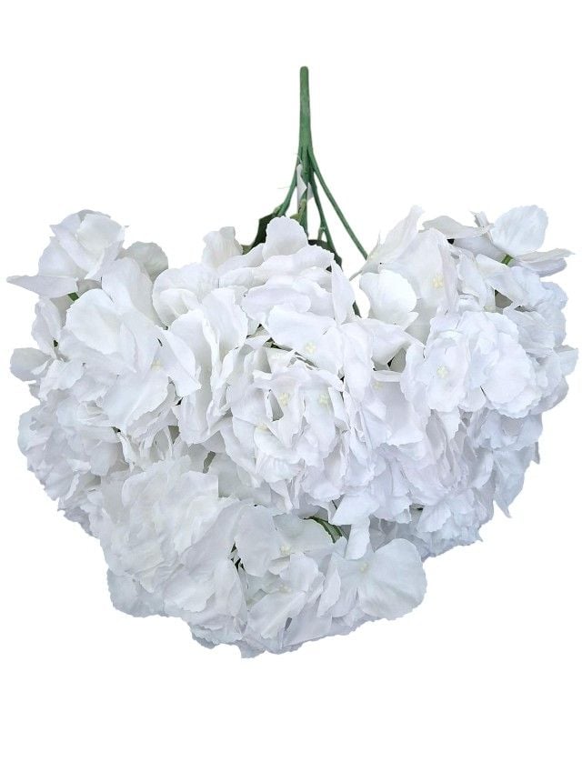 Flori artificiale Engros Buchet hortensii – 52 cm, flori mari, material textil