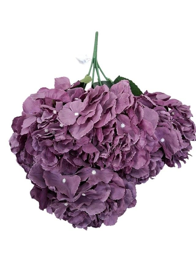 Flori artificiale Engros Buchet hortensii – 52 cm, flori mari, material textil
