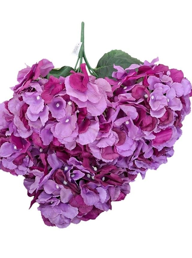 Flori artificiale Engros Buchet hortensii – 52 cm, flori mari, material textil