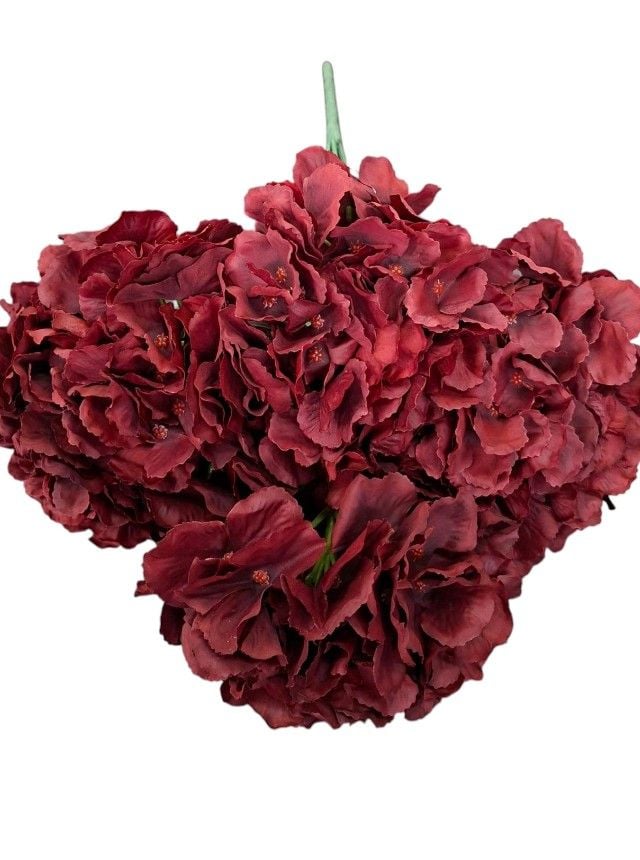 Flori artificiale Engros Buchet hortensii – 52 cm, flori mari, material textil