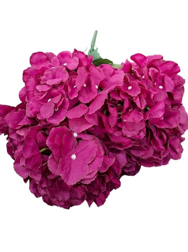 Flori artificiale Engros Buchet hortensii – 52 cm, flori mari, material textil