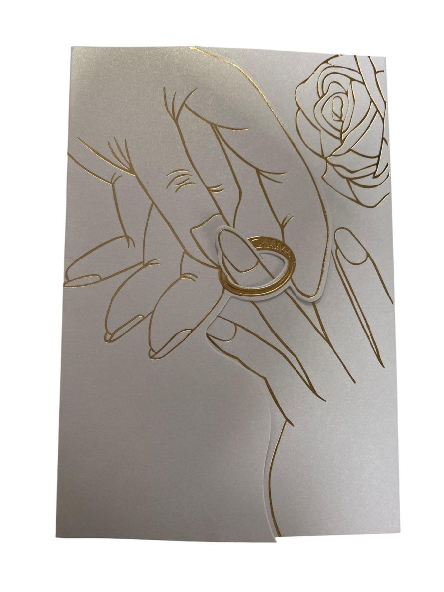 Invitatii de nunta pentru personalizat, plic inclus, dimensiuni: 12.5 x 18.5 cm
