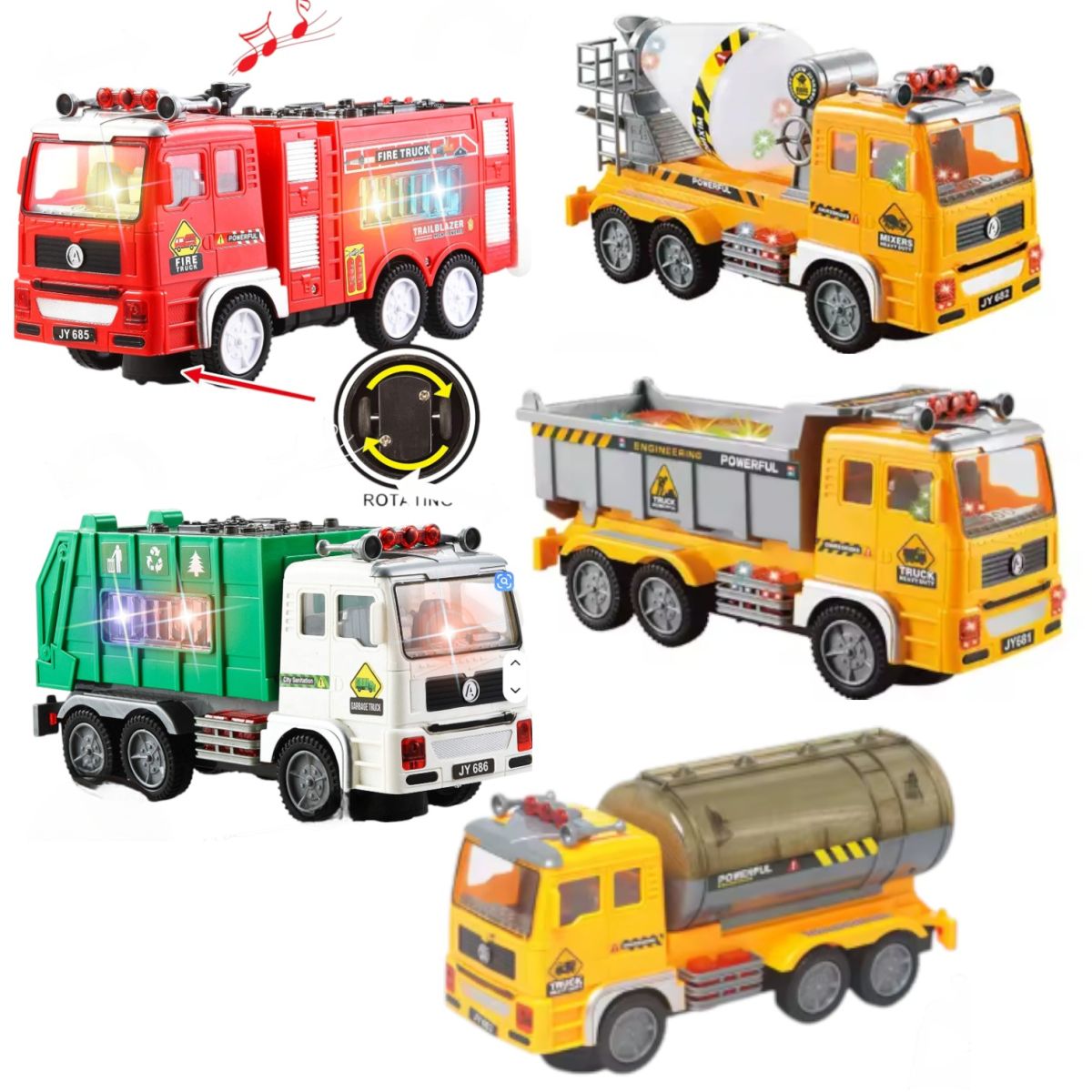 Jucarie Interactiva 25x8cm, Camion Electric cu Sunete si Lumini, Diferite Modele Engros