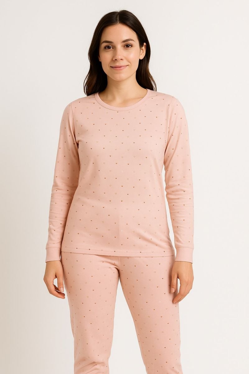 Pijamale Damă En-Gros cu Buzunare si manseta la pantalon – Bumbac, Single Jersey, Fabricate în România