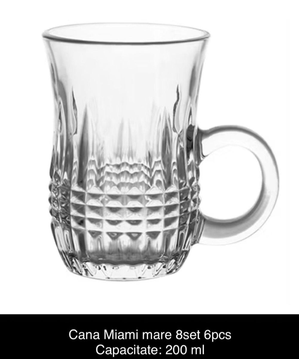 ​Set 6 pahare sticla engros 200ml