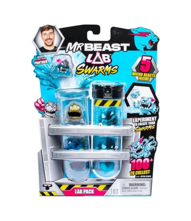 Joc Engros Set experimente misterioase, MrBeast Lab Swarms, 5 figurine 2.5 cm